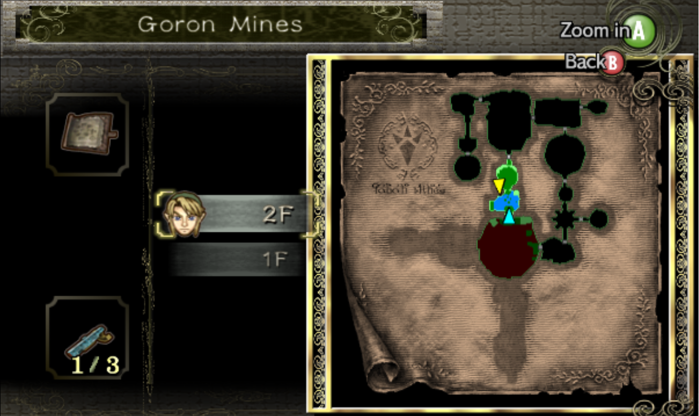 Goron Mines Second Piece of Heart Map Location